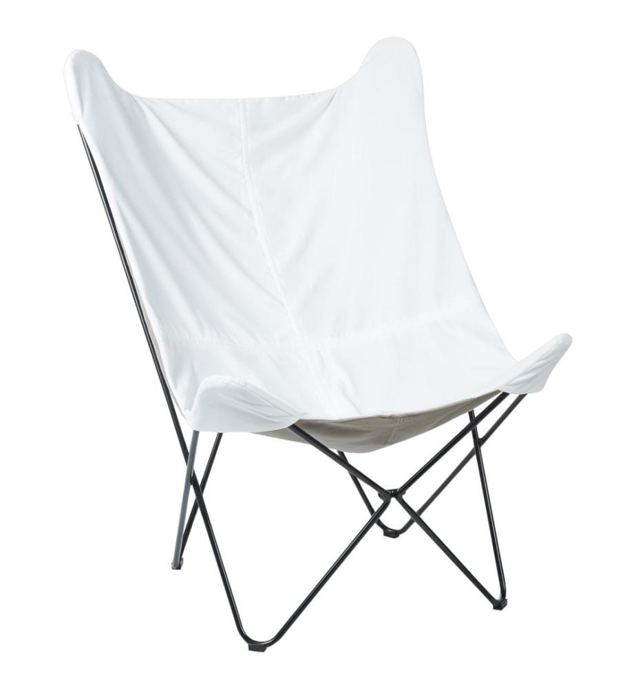 Fauteuil en Velours Blanc avec Pieds Épingle en Métal Design Papillon Fauteuil d'Appoint Style Traditionnel Rétro Salon Chambre à coucher