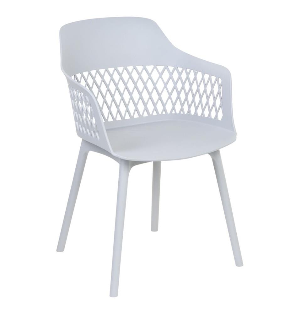 Lot 2 Chaises de Repas Gris Clair en Synthétique pour Intérieur Salle à Manger Design Minimaliste Moderne Scandinave