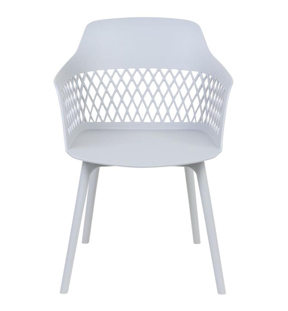 Lot 2 Chaises de Repas Gris Clair en Synthétique pour Intérieur Salle à Manger Design Minimaliste Moderne Scandinave