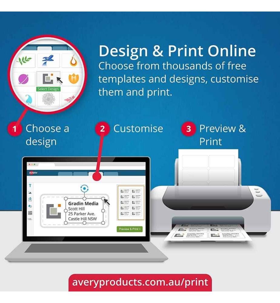 Avery C3202610 Double Side Printable Business C… DeinDeal