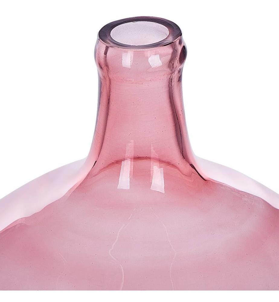 Vase à Fleurs Rose en Verre 31x24 cm Décoratif L… DeinDeal