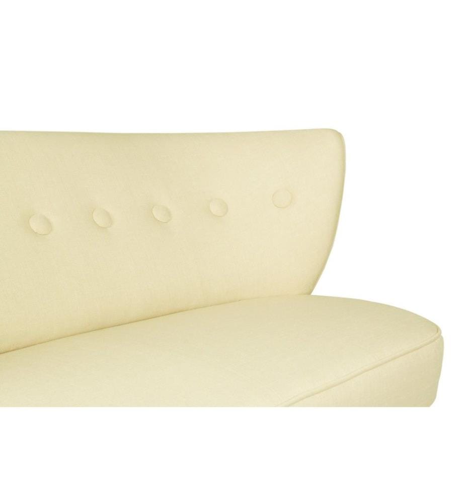 2-Sitz-Sofa, Creme, Massivholzrahmen, Polyester-Gewebe