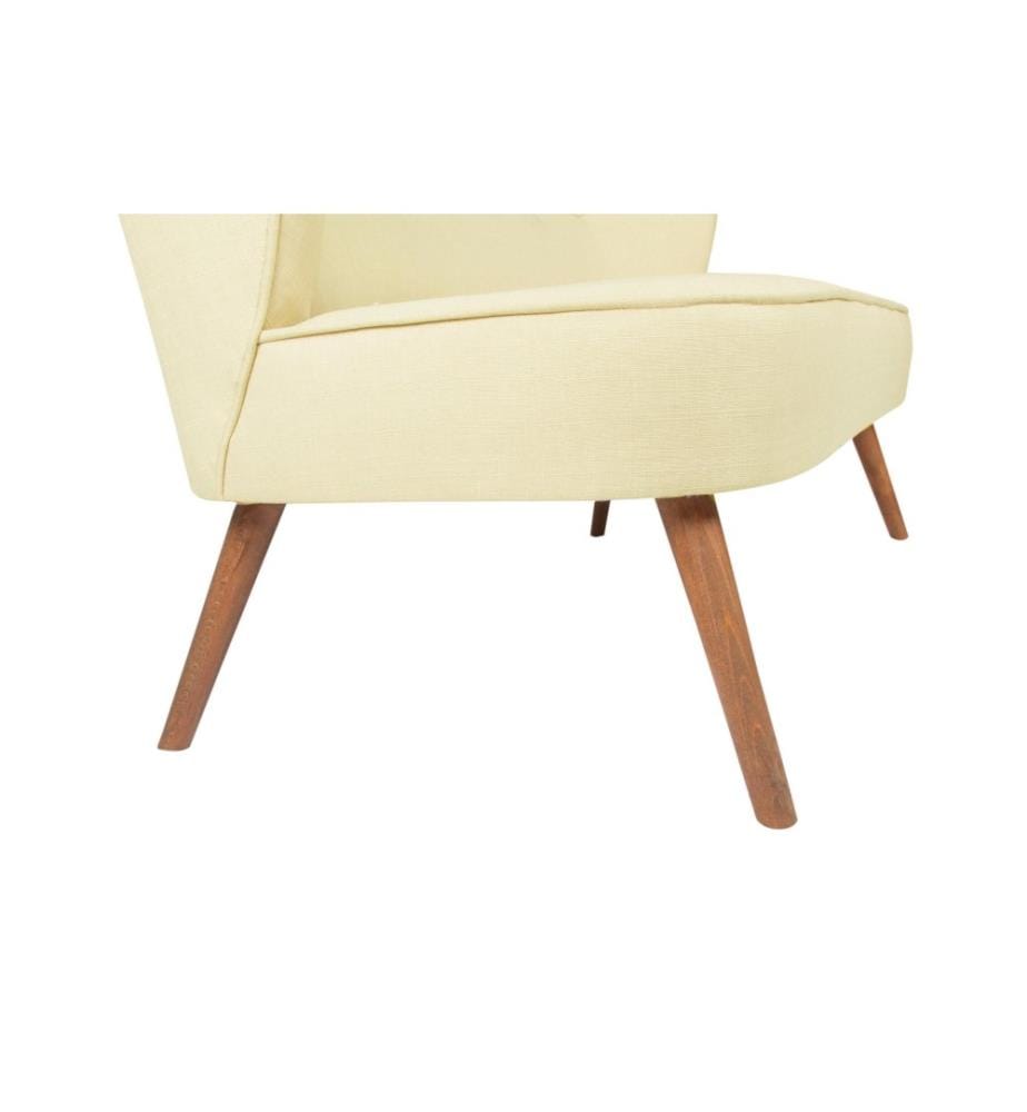2-Sitz-Sofa, Creme, Massivholzrahmen, Polyester-Gewebe
