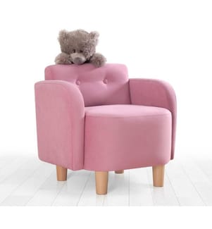 Kid's Wing Chair, Pink, Cotton