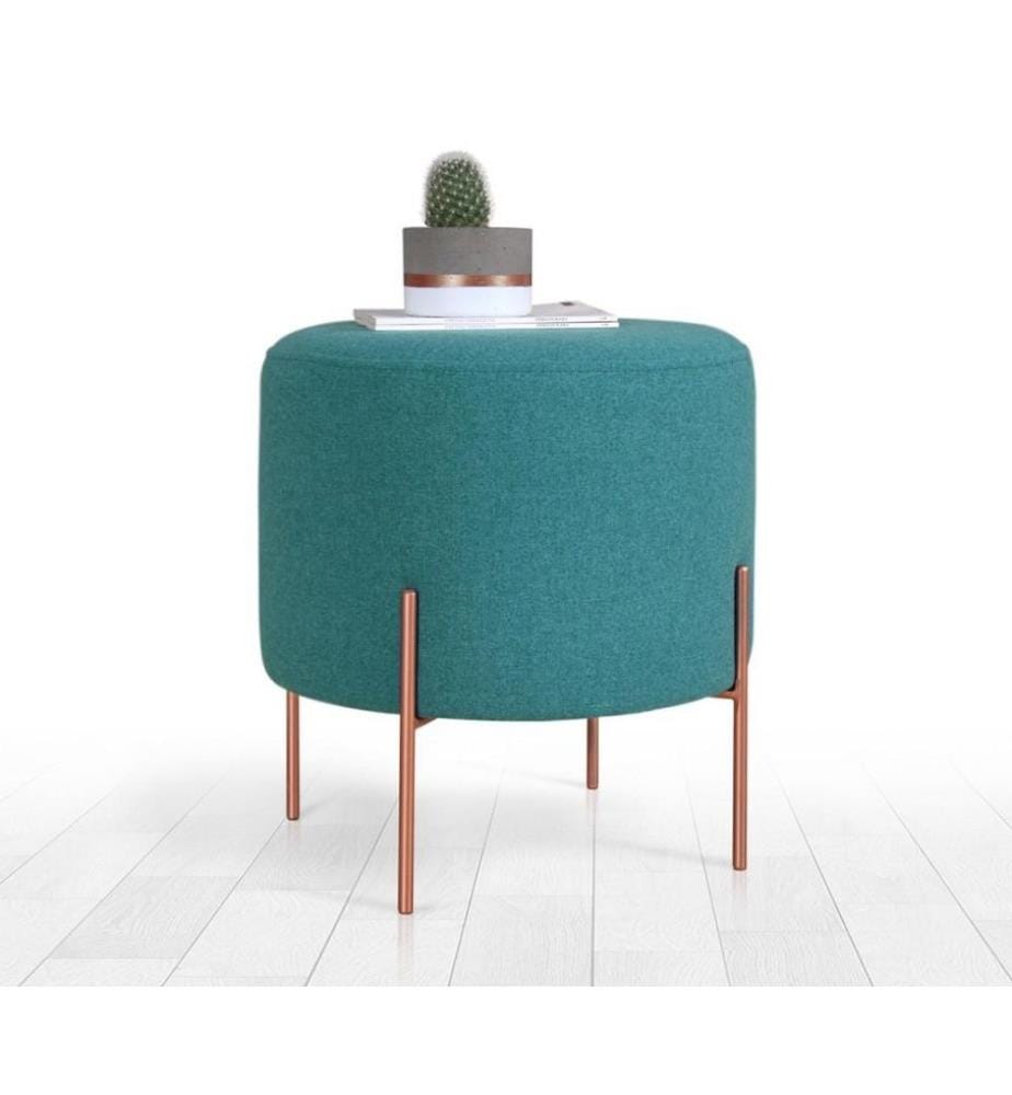 Pouffe, Light Green, 50% Cotton - 50% Linen