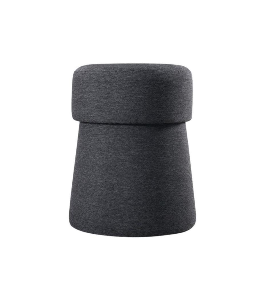 Pouffe, Dark Grey, 50% Cotton - 50% Linen