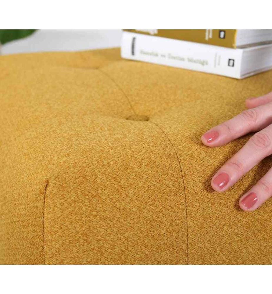 Pouffe, Yellow, 50% Cotton - 50% Velvet