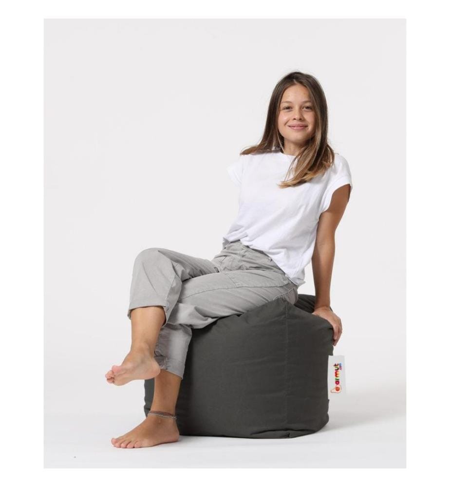 Garden Pouffe, Fume, High Density Recycled Styrofoam, Polyester Fabric