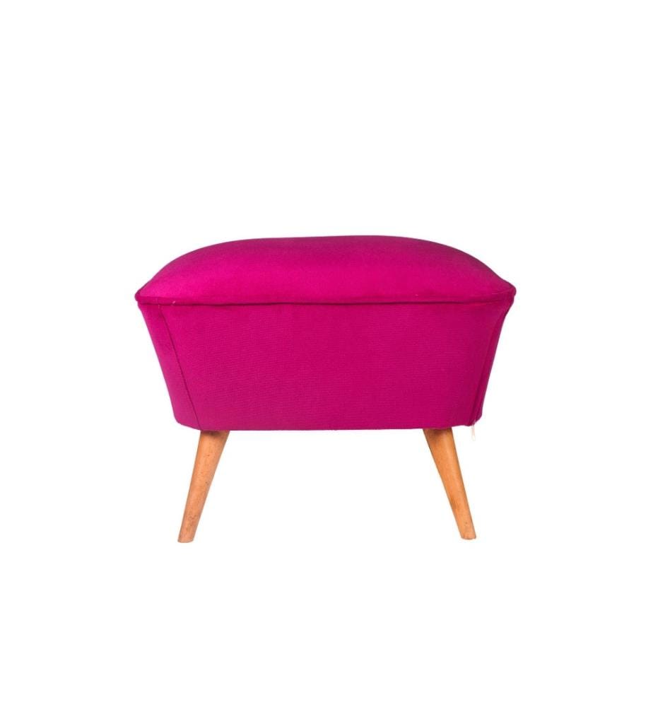 Pouffe, Purple, Solid Wood Frame, Polyester Fabric