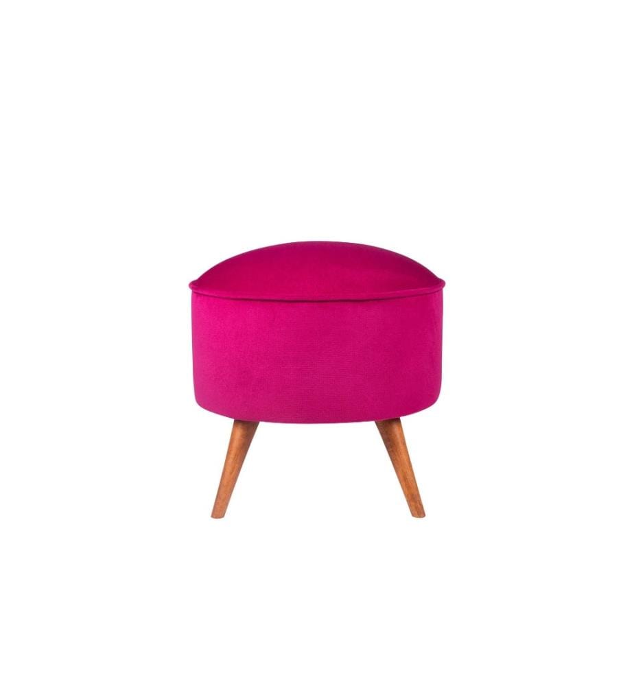 Pouffe, Purple, Solid Wood Frame, Polyester Fabric