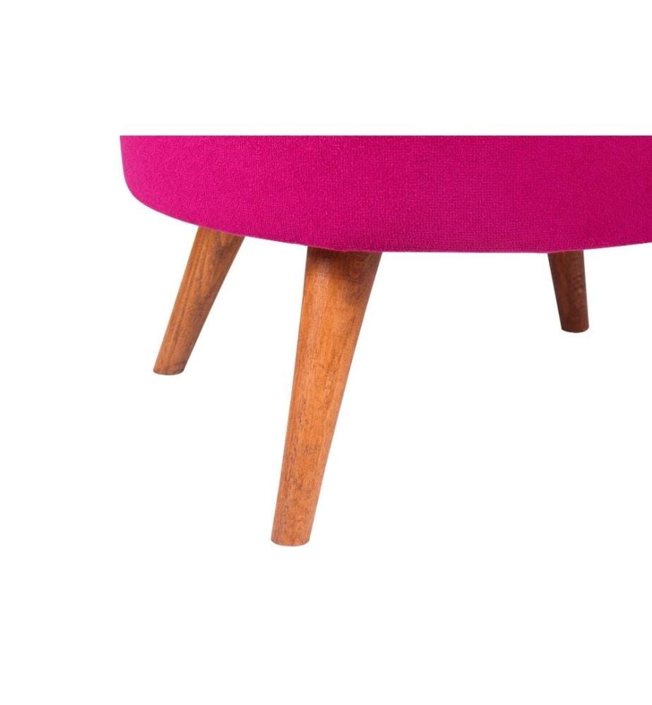 Pouffe, Purple, Solid Wood Frame, Polyester Fabric