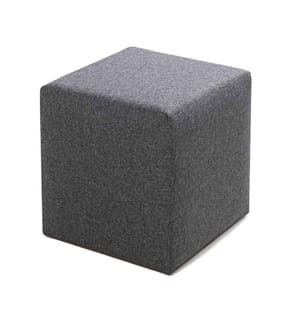 Tuffet, Grey, Beech Wood - MDF Frame, 50% Polyester - 50% Cotton Fabric