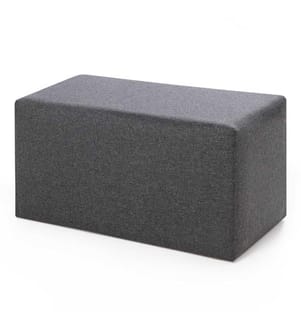 Tuffet, Grey, Beech Wood - MDF Frame, 50% Polyester - 50% Cotton Fabric