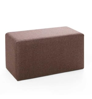 Tuffet, Brown, Beech Wood - MDF Frame, 50% Polyester - 50% Cotton Fabric