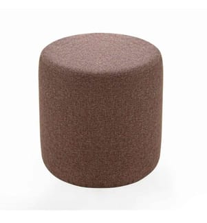 Tuffet, Brown, Beech Wood - MDF Frame, 50% Polyester - 50% Cotton Fabric