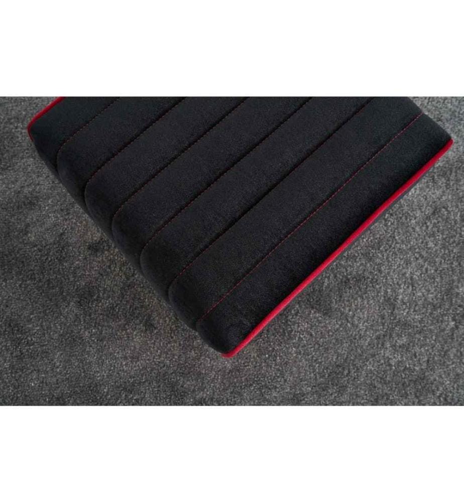 Pouffe, Anthracite, Pink, Polyester & Velvet, Wooden Body