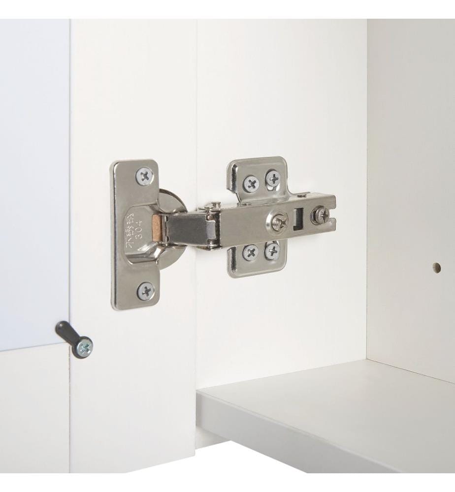 Armoire de Toilette 40 x 60 cm 1 Porte avec Miroir Lumineux à LEDs Meuble de Rangement Pratique et Spacieux pour Salle de Bain Moderne