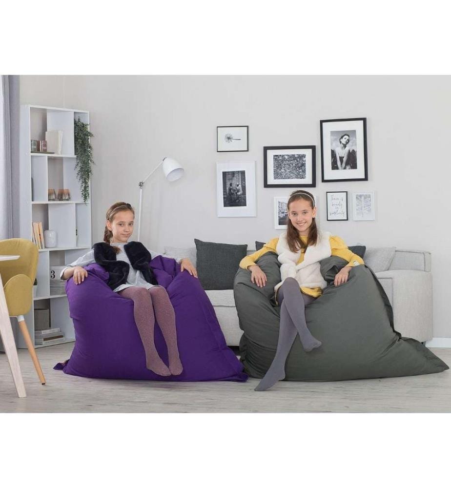 Pouf Géant XXL Violet en Nylon 140 x 180 cm Ultr…