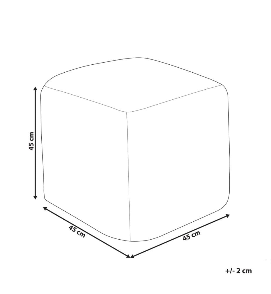 Pouf en coton noir et blanc 45 x 45 cm Siège décoratif fait main à motifs géométriques dans un style Boho moderne Salon Chambre à coucher