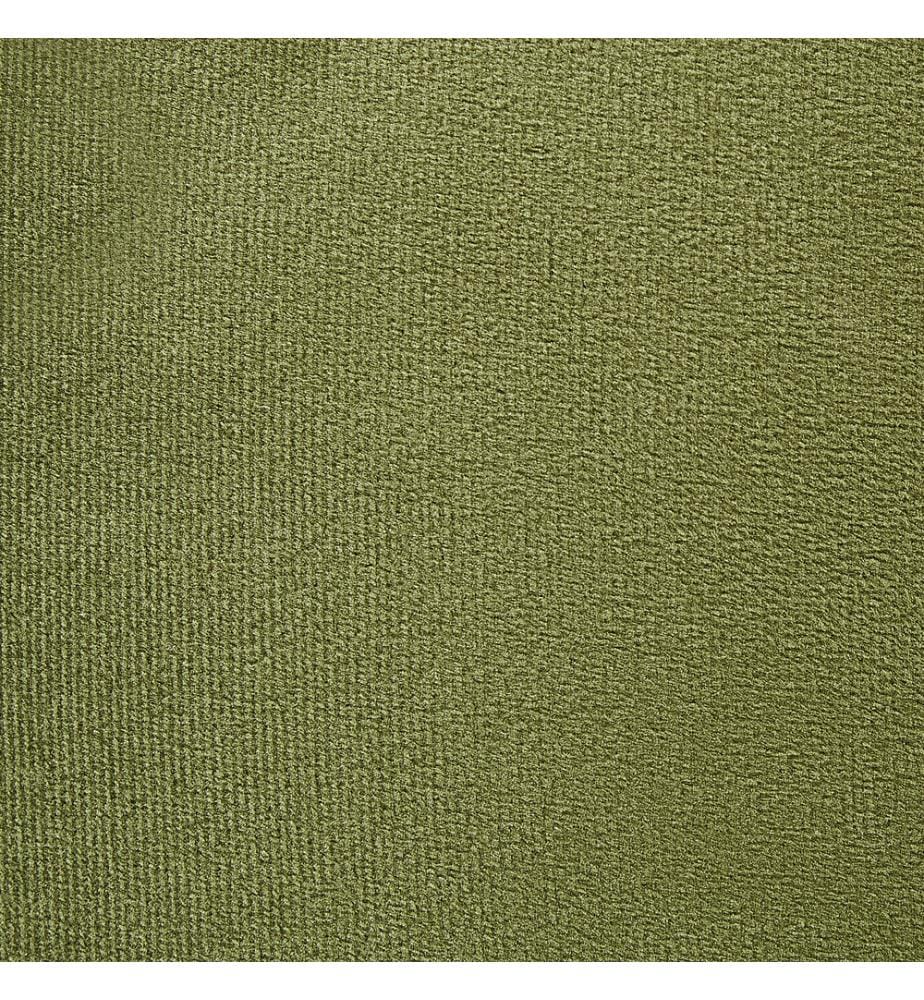 Pouf Repose-Pieds Vert Olive en Velours Rond Chambre Salon Bureau Style Moderne Glam