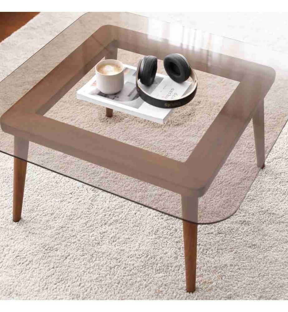 Couchtisch, Bronze, Kiefer Massivholz