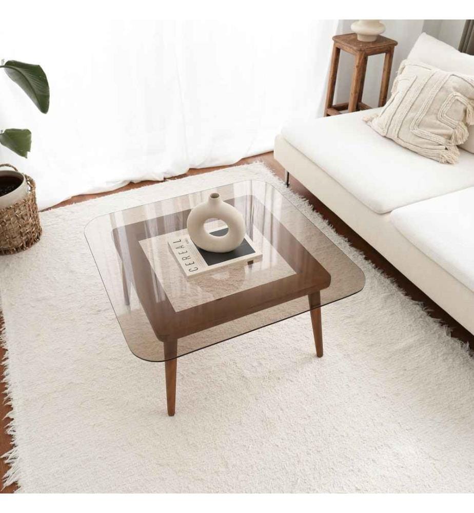 Couchtisch, Bronze, Kiefer Massivholz