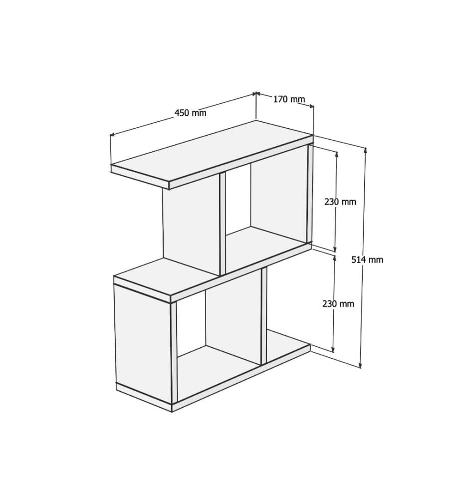 Table d'appoint, noyer, panneau de particules mélaminé