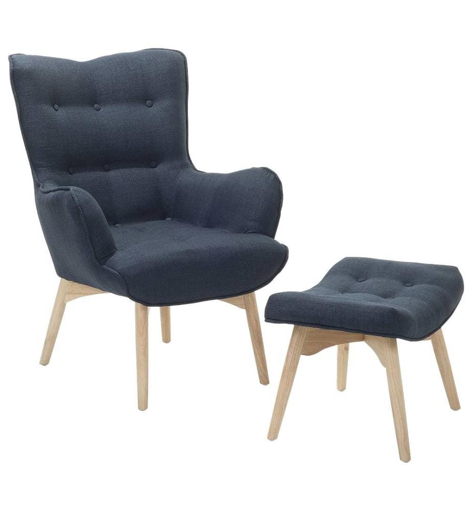 Juskys Ohrensessel Odense Grau - Skandinavischer Relaxsessel Mit Hohem Rücken