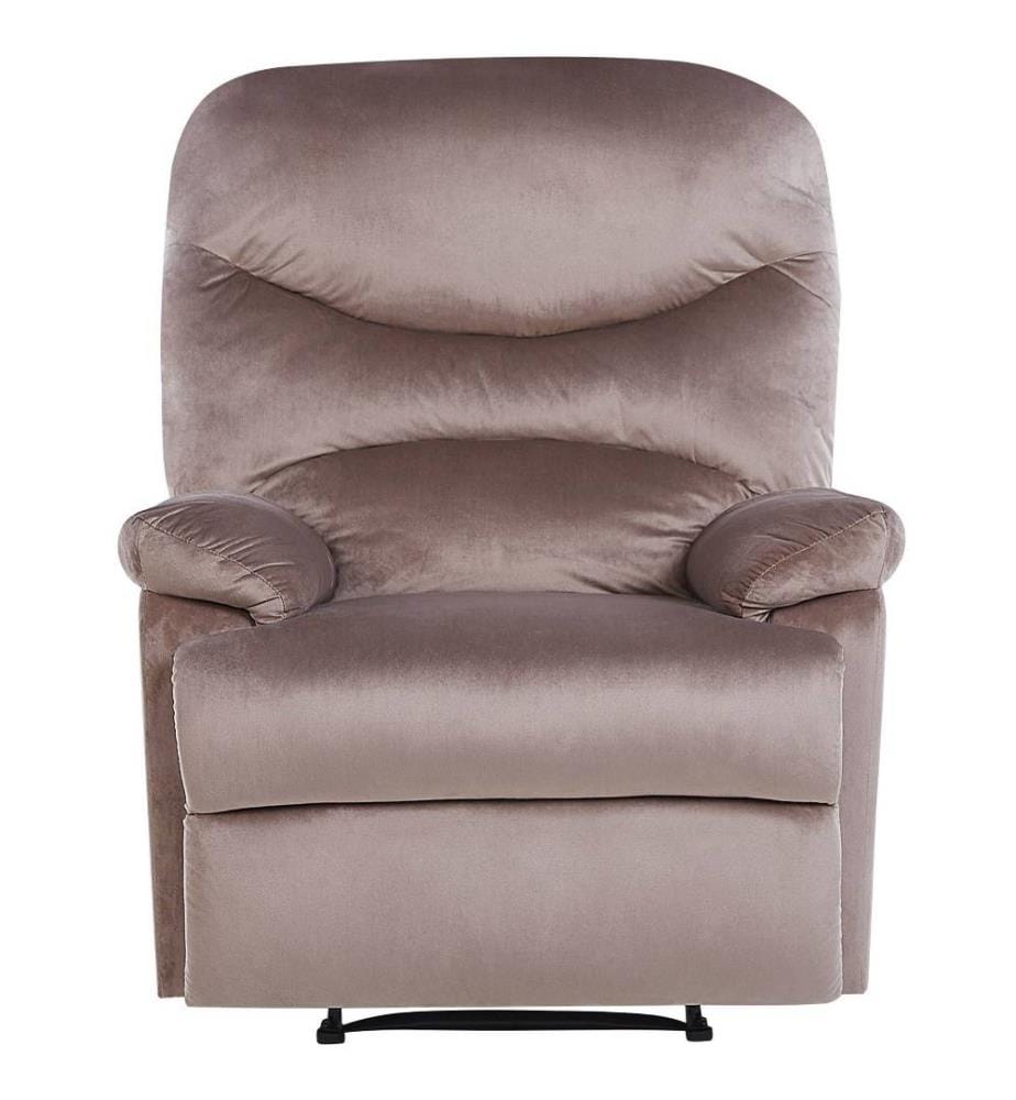 Fauteuil Relax Inclinable Manuellement - Dossier Réglable 160° Et Repose-Pieds - Gris PU Pour Salon