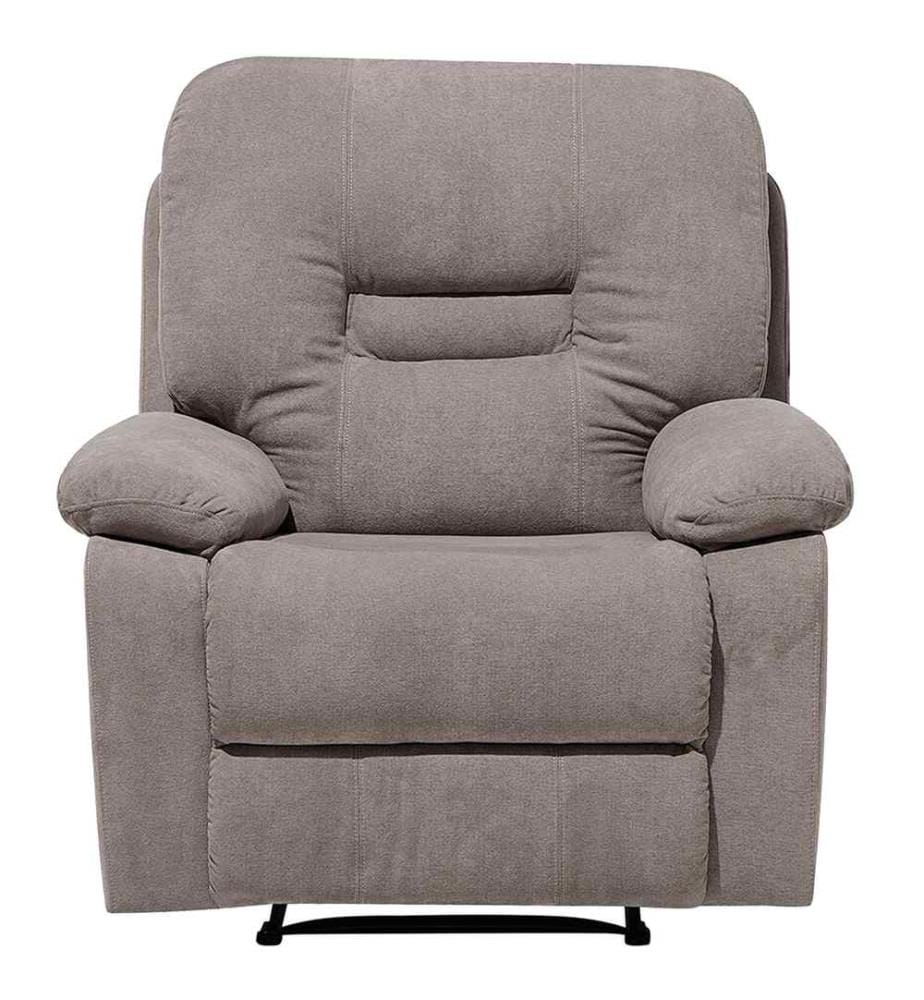 Sessel Hellgrau Polsterbezug verstellbar Wohnzimmer Arbeitszimmer Retro Stil