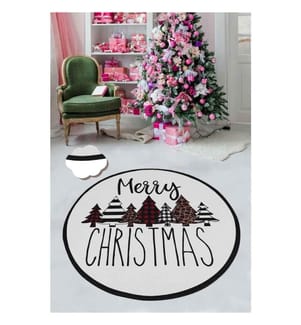 Tapis, 120 cm, , blanc, rouge, noir, marron, 50% tissu velours - 50% polyester, hauteur des poils 4 mm