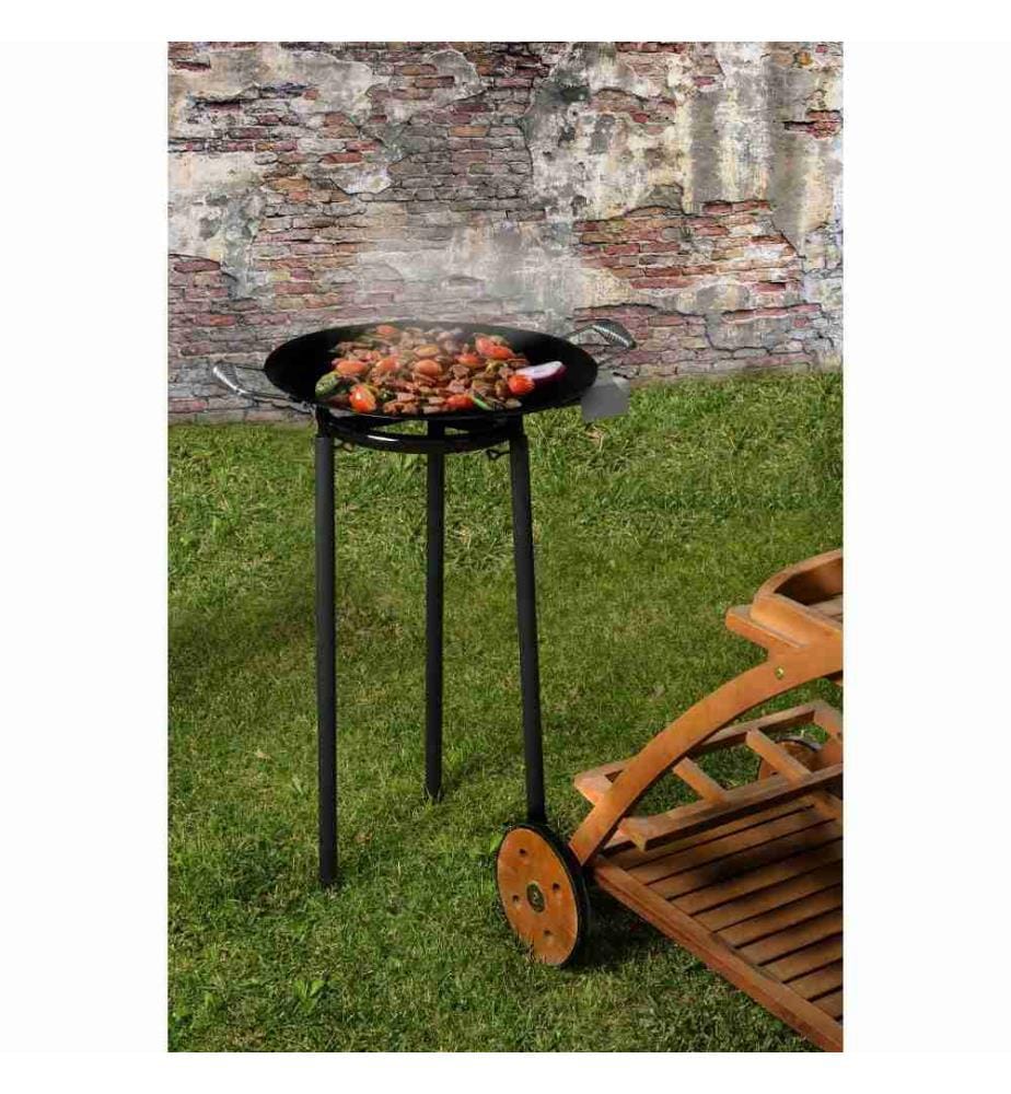 Grille de barbecue, noire, en métal