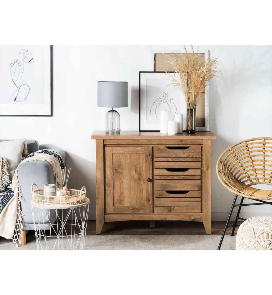 Commode au Style Rétro Traditionnel en Couleur B… | DeinDeal