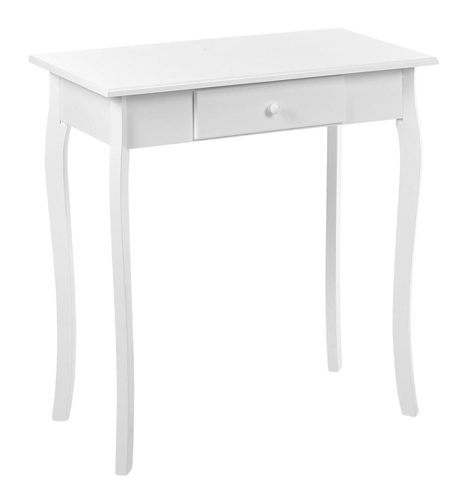 Konsolentisch Weiss MDF Holzbeine 75 x 40 x 77 cm mit Schublade, Flur Wohnzimmer Möbel Französisch Design
