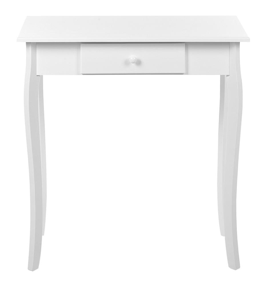 Konsolentisch Weiss MDF Holzbeine 75 x 40 x 77 cm mit Schublade, Flur Wohnzimmer Möbel Französisch Design