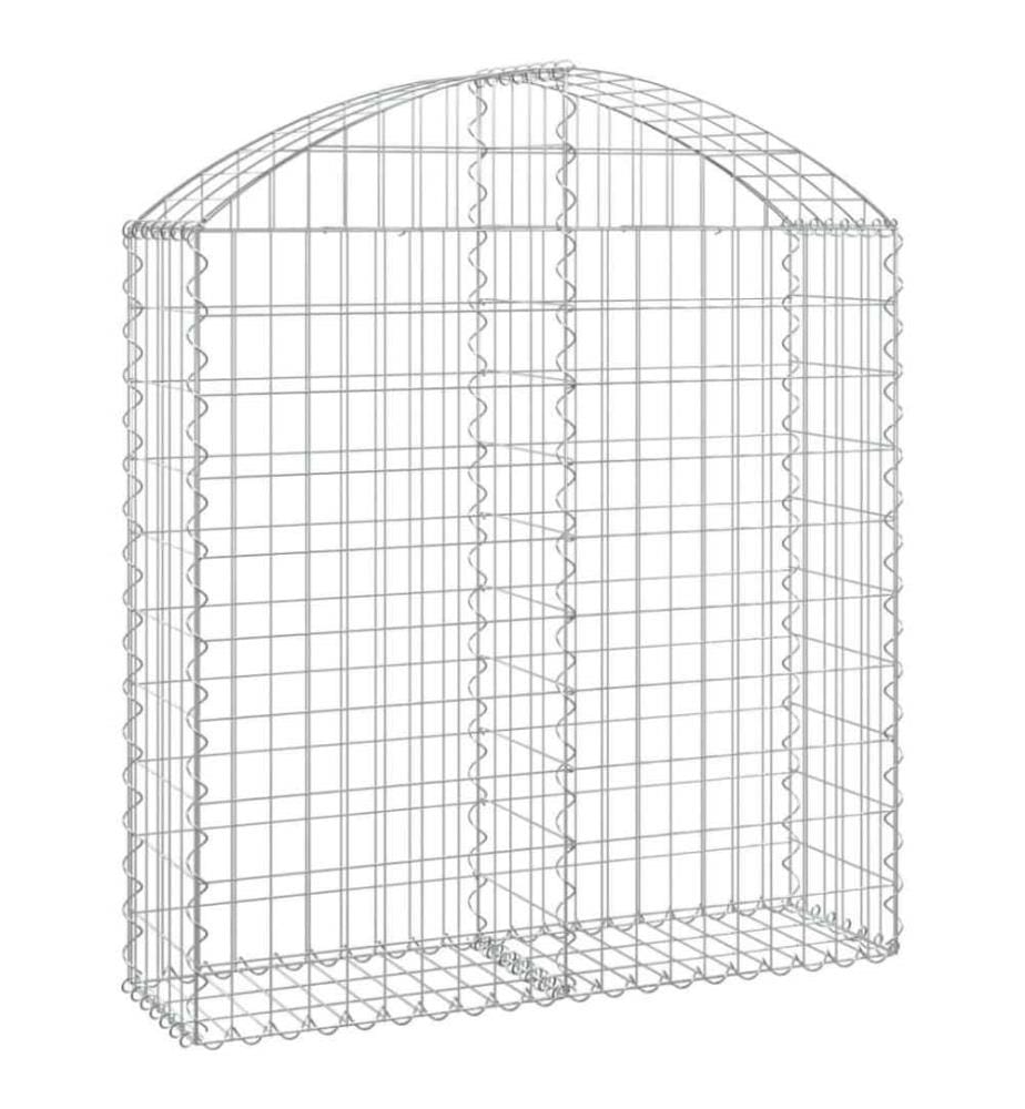 Panier de gabions arqué 100x30x100/120 cm Fer galvanisé