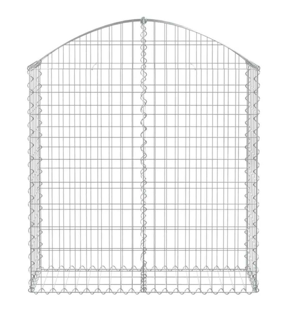 Panier de gabions arqué 100x30x100/120 cm Fer galvanisé