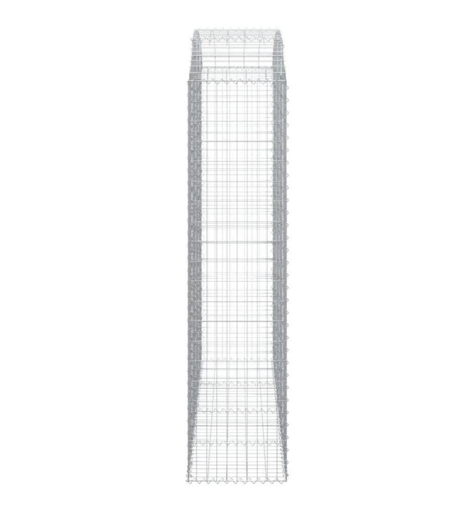 Gabione mit Hochbogen 200x50x200/220 cm Verzinktes Eisen