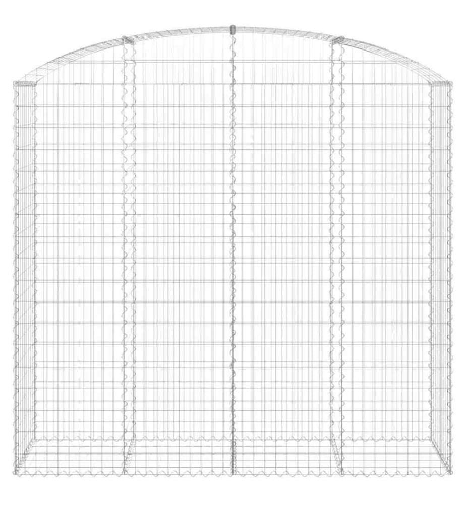 Gabione mit Hochbogen 200x50x180/200 cm Verzinktes Eisen