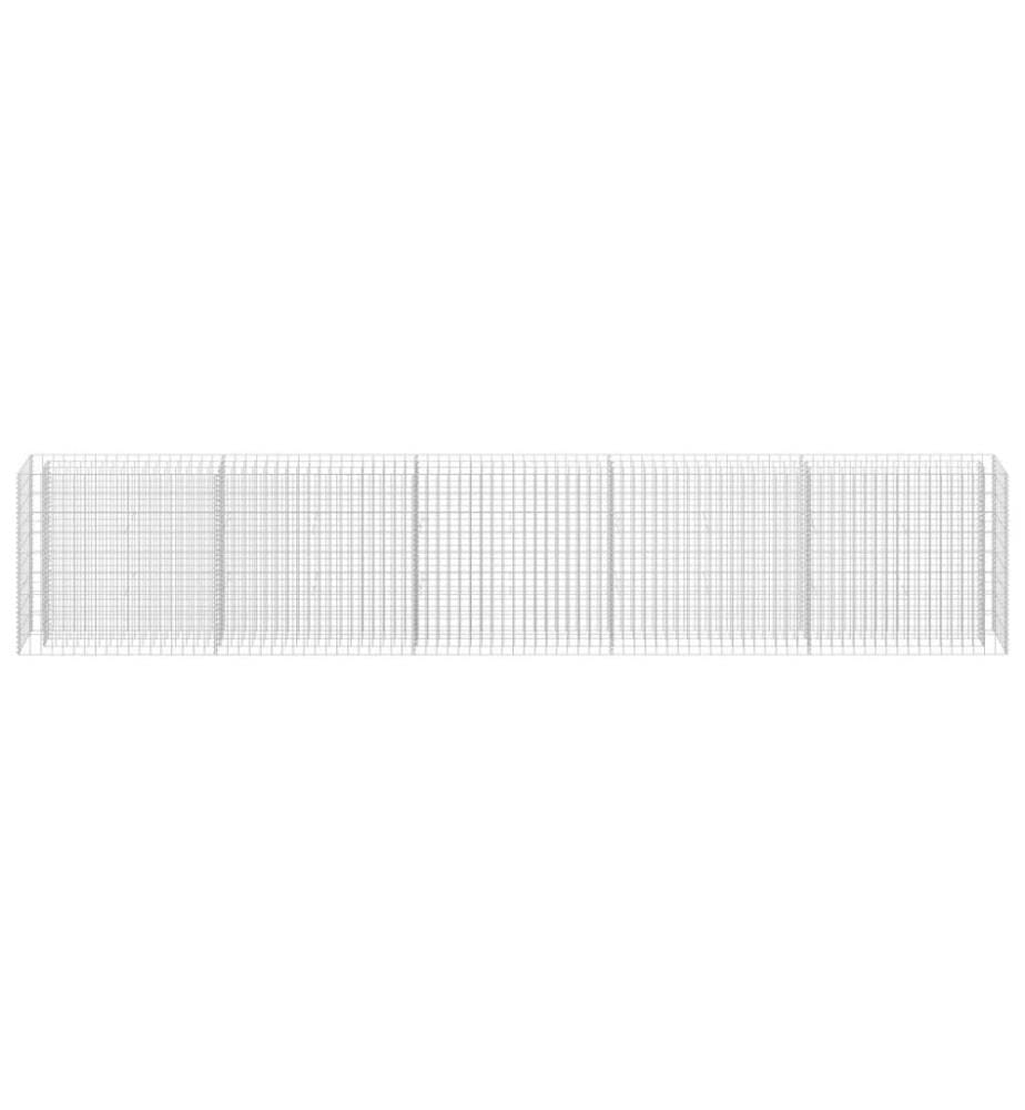 Lit surélevé à gabion Acier galvanisé 450x30x90 cm