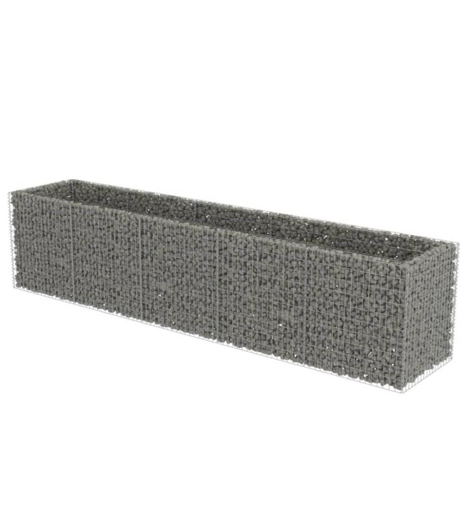 Lit surélevé à gabion Acier galvanisé 450x90x100 cm