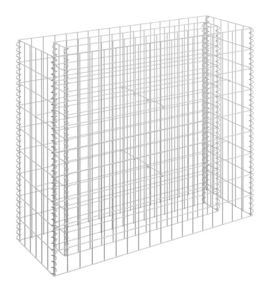 Lit surélevé à gabion Acier galvanisé 90x30x90 cm
