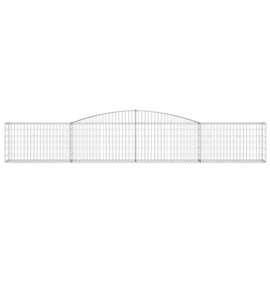 Paniers à gabions arqués 9 pcs 400x30x60/80 cm Fer galvanisé