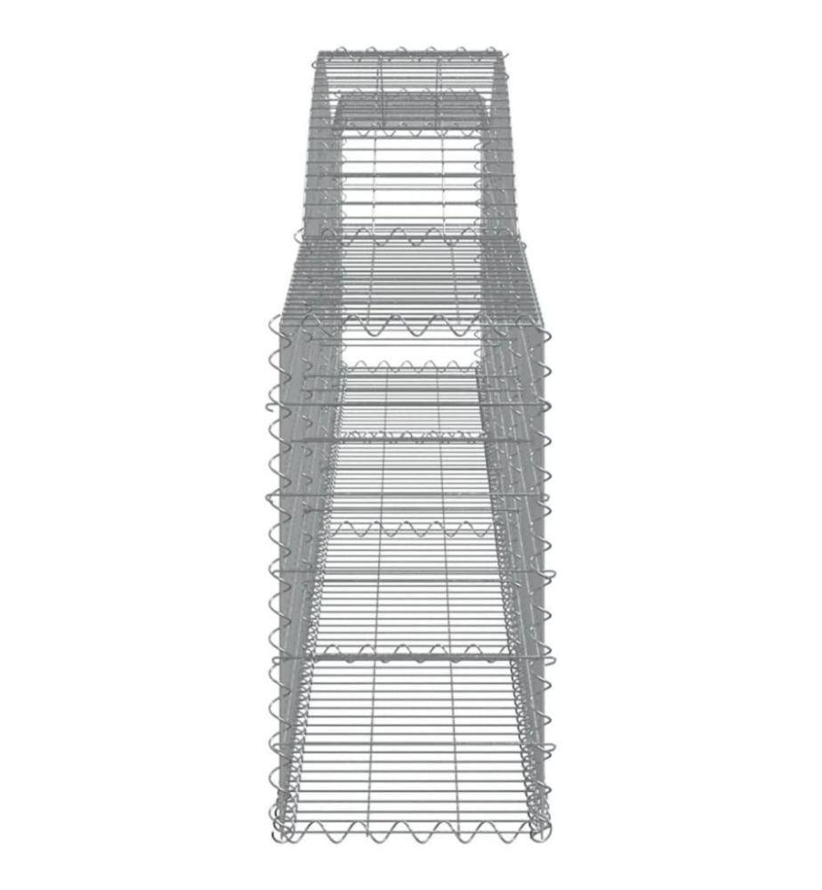 Paniers à gabions arqués 9 pcs 400x30x60/80 cm Fer galvanisé