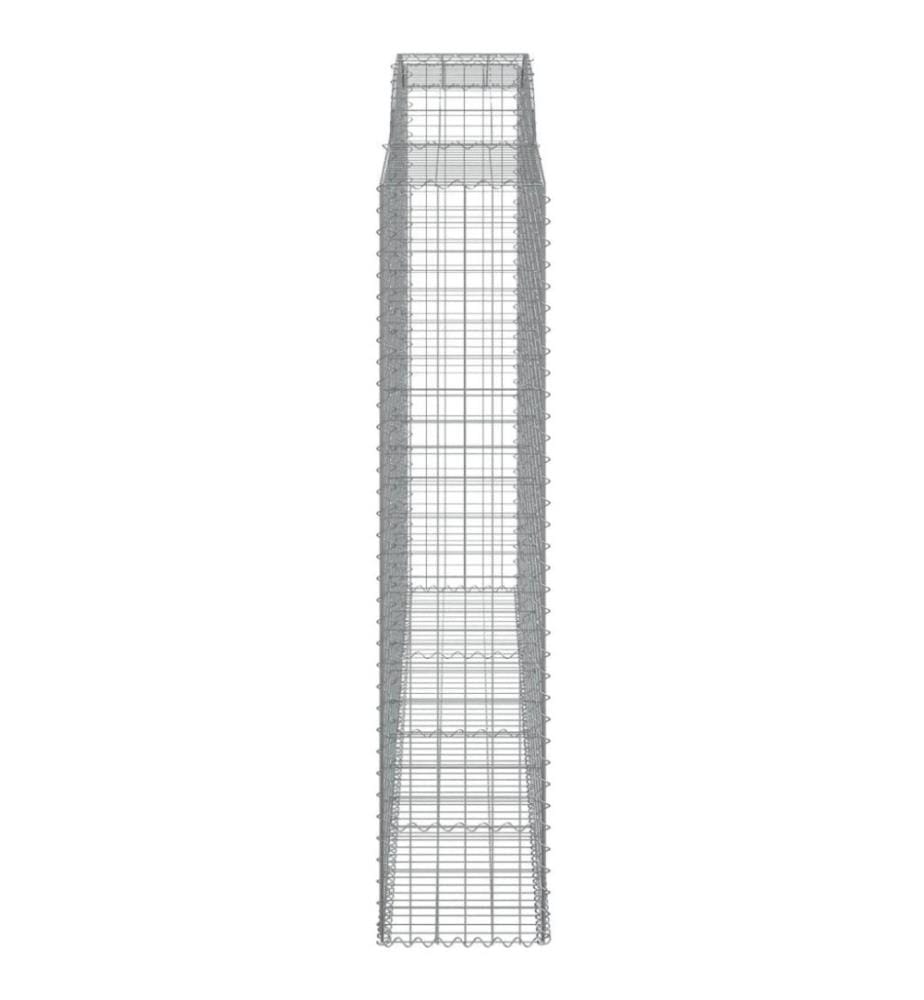 Gabione mit Hochbogen 300x50x220/240 cm Verzinktes Eisen