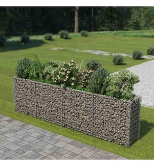 Gabionen-Hochbeet Verzinkter Stahl 360×50×100 cm