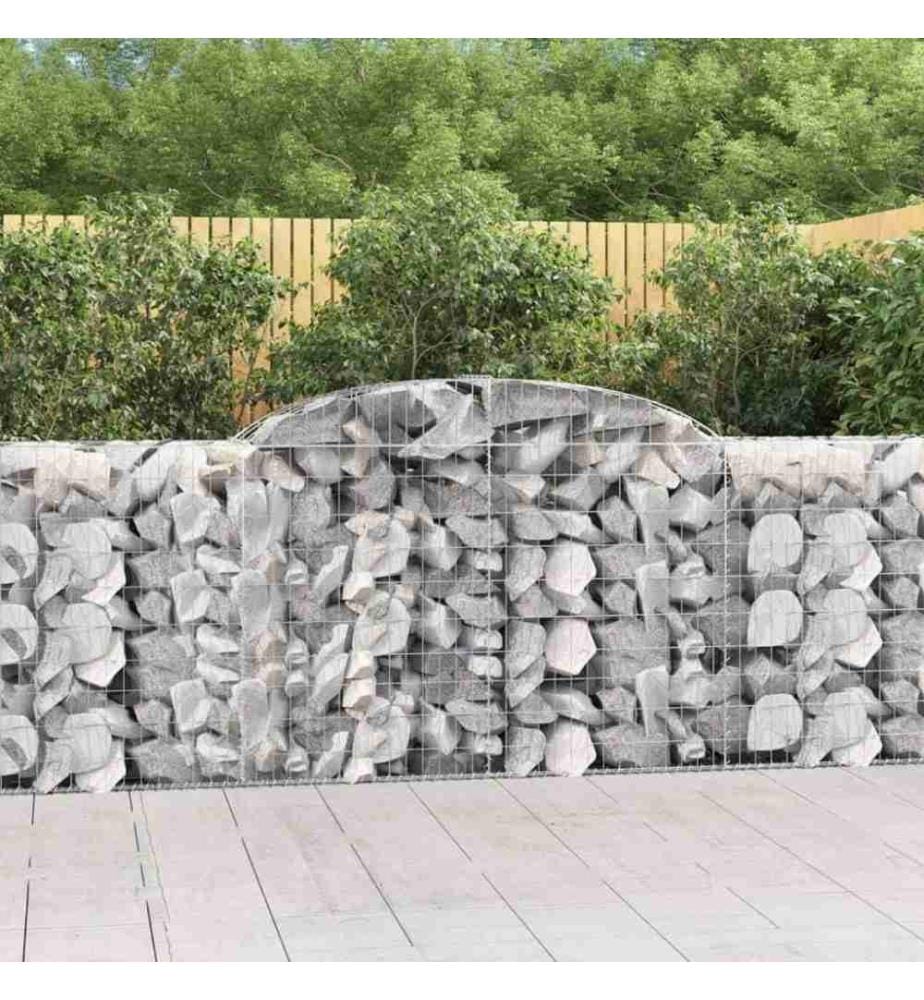 VidaXL Gabione Mit Bogen - Verzinkter Steinkorb 200x30cm