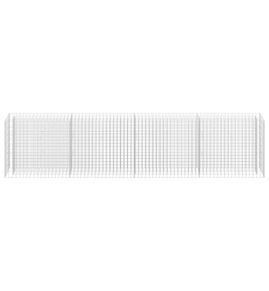 Gabionen-Hochbeet Verzinkter Stahl 360×30×90 cm
