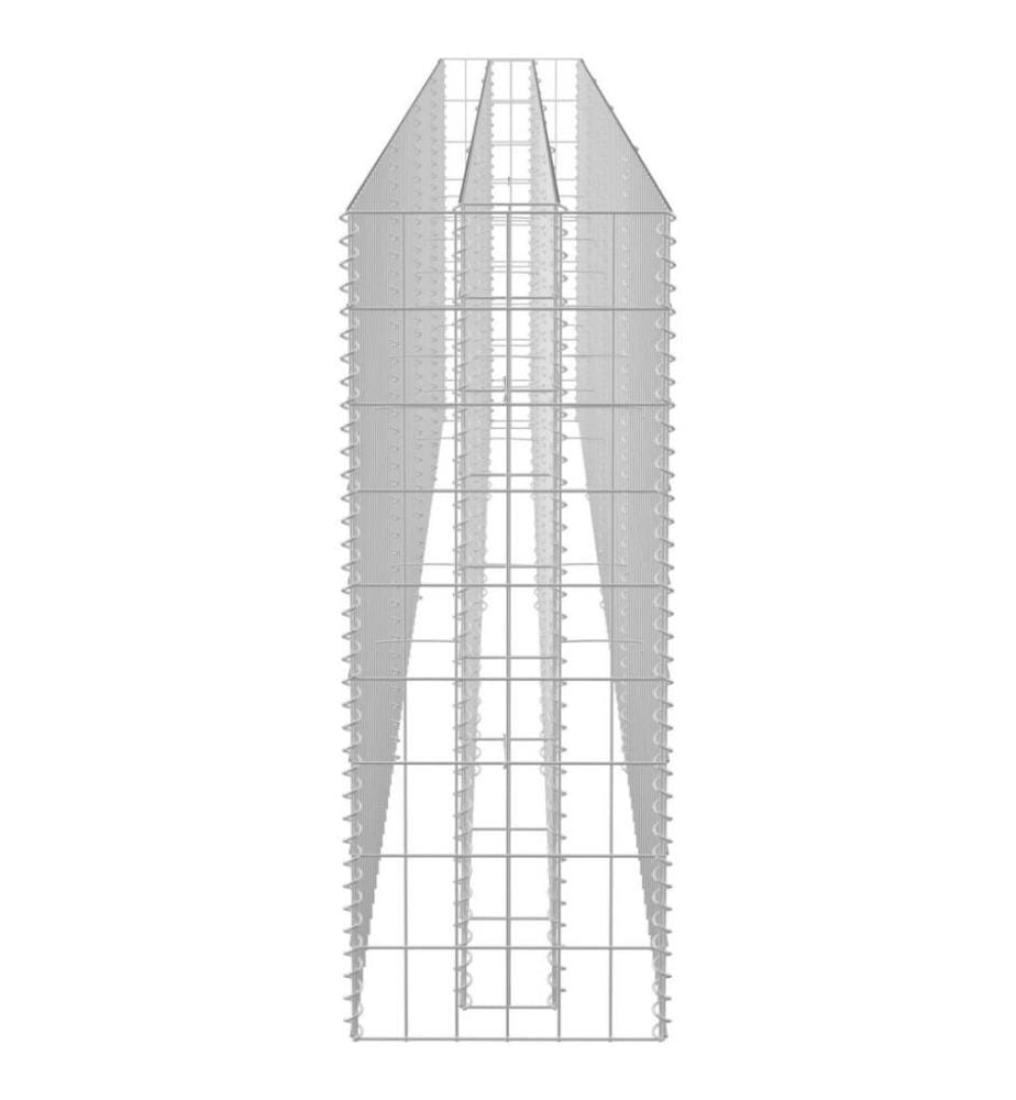 Gabionen-Hochbeet Verzinkter Stahl 360×30×90 cm