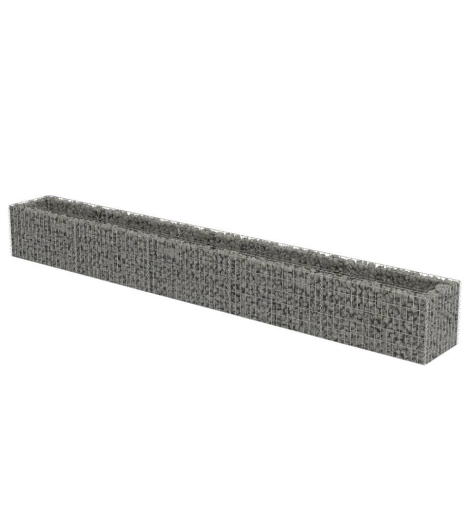 Lit surélevé à gabion Acier galvanisé 450x50x50 cm
